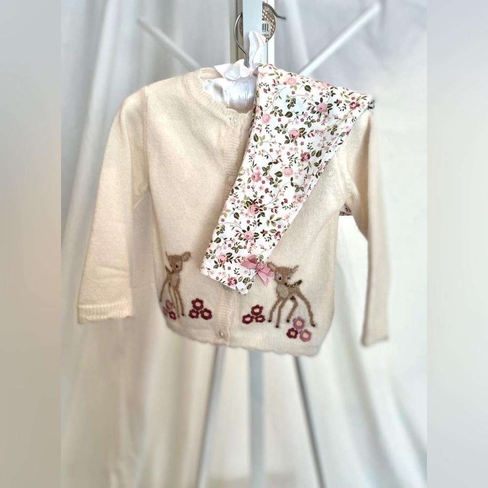 BEAUTIFUL (12-18 / 18/24) girls Confiture floral sweater & legging set.